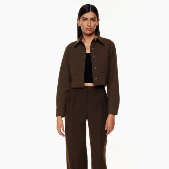 Wilfred Little Cropped Jacket in Mocha Brown - Picture 11 of 15